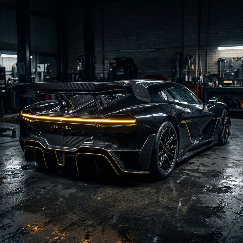 AETHER active wing spoiler and diffuser